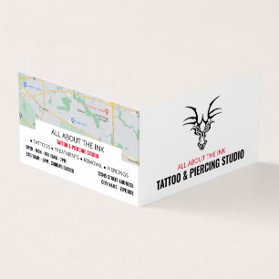 Carte De Visite Studio Tatouage & Piercing Corps, Rendez-vous