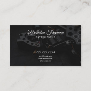 Carte De Visite Studio Tatouiste Tatouage Tatouage foncé Machine E
