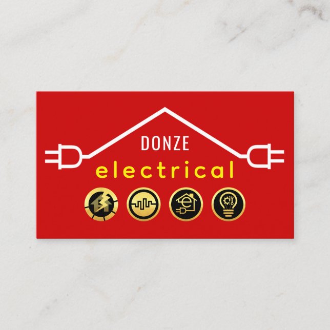 Carte De Visite Stunning Red Plug Circuit Wiring (Devant)