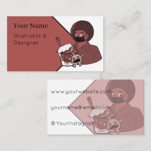Carte De Visite Style Anime Urbain & Glace – Masque Noir Kawa