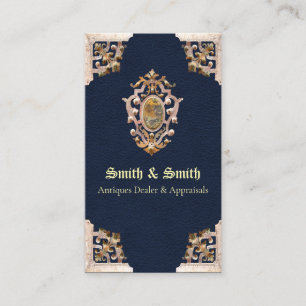 Carte De Visite Style Antique Renaissance (Bleu)