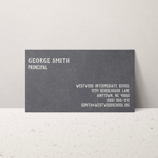 Carte De Visite Style Blackboard Sept lignes personnalisé