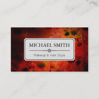 Carte De Visite Style cheveux maquillage Tournesol Vintage moderne