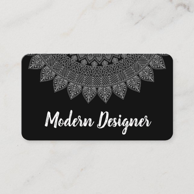 Carte De Visite Style chic Motif Rustique (Devant)