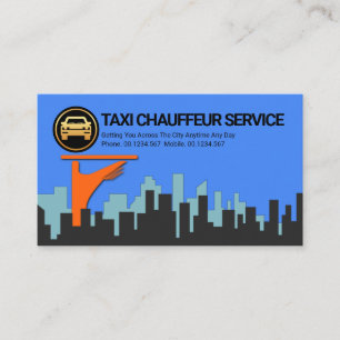 Carte De Visite Style Cityscape Taxi Chauffeur Transport