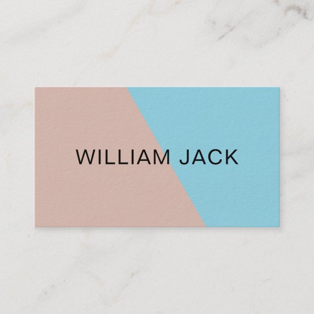 Carte De Visite Style commercial en double ton minimal pastel ment (Devant)