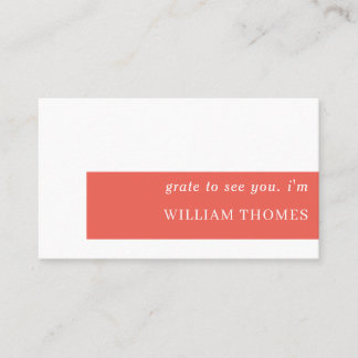 Carte De Visite Style Commercial Minimaliste Bloc de Couleur Rouge
