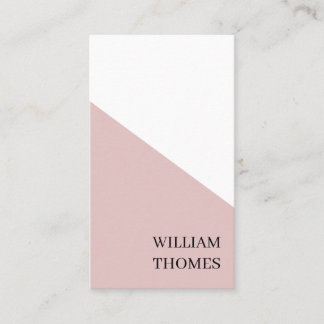 Carte De Visite Style Commercial Minimaliste Corail Rose Scandi