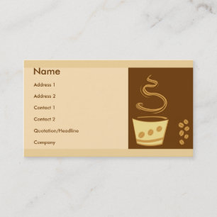 Carte De Visite Style de café