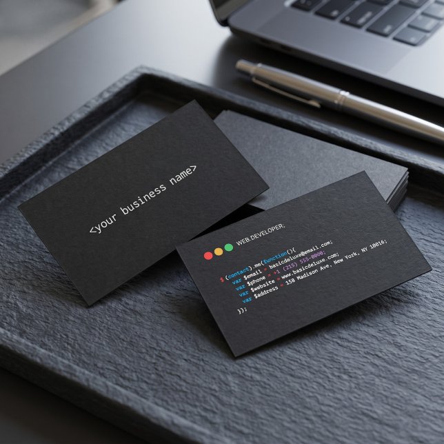 Carte de visite - Style de développeur Web  (Créateur téléchargé)