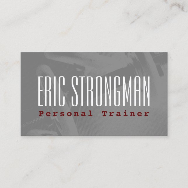 Carte De Visite Style de forme physique de couverture de gymnase (Devant)