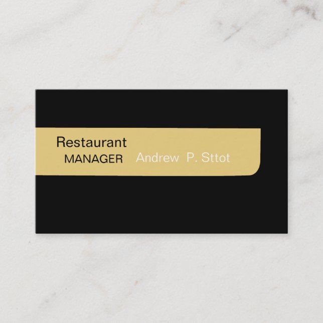 Carte De Visite Style de menu marketing de conception standard sim (Devant)