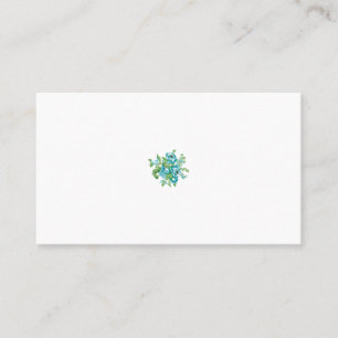 Carte De Visite Style Décoratif, Crème Menthe, Bleu Fontaine, Turq