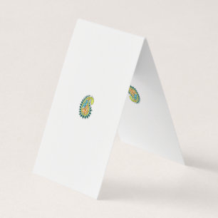 Carte De Visite Style Décoratif, Vert Bleu Foncé, Bataille