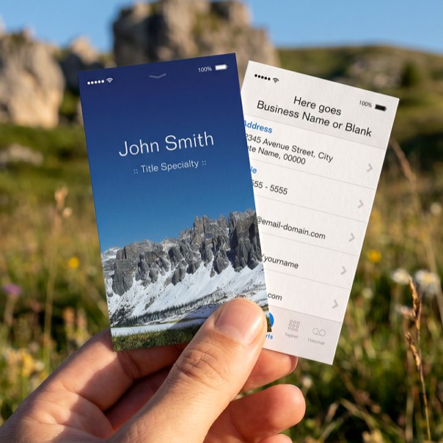 Carte De Visite Style d'interface utilisateur plat personnalisable (Créateur téléchargé)