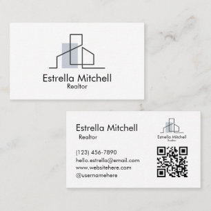 Carte De Visite Style épuré minimaliste moderne Realtor profession