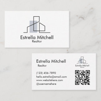 Carte De Visite Style épuré minimaliste moderne Realtor profession