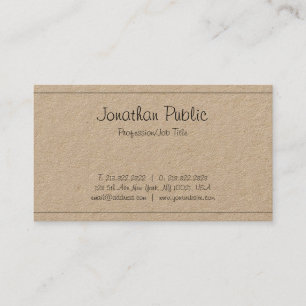 Carte De Visite Style Freehand Script élégant tendance Plain Luxe
