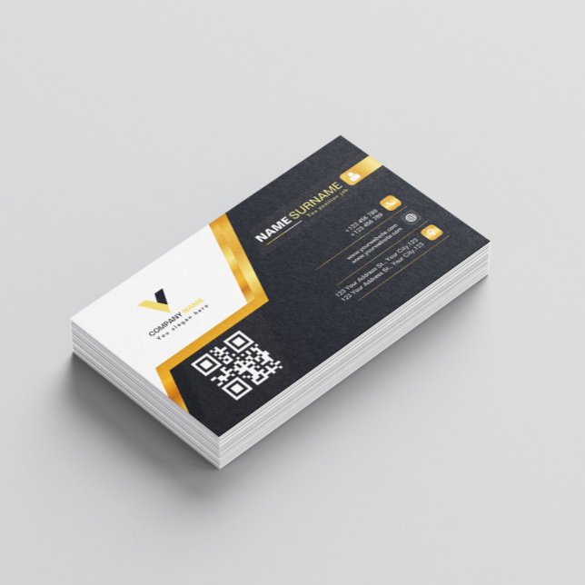 Carte De Visite Style Gold Line Luxe (Créateur téléchargé)
