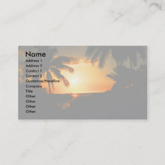 Carte De Visite Style Hawaï d'île