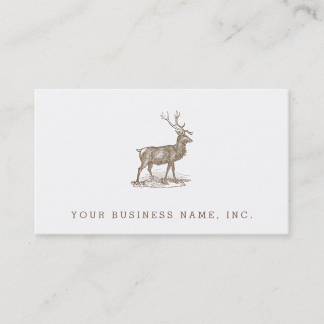 Carte De Visite Style Letterpress Buck Mule Deer (Devant)