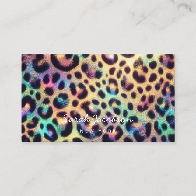 Carte De Visite Style Luxueux Opale Iridescent de Luxe (Devant)