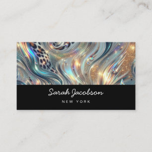 Carte De Visite Style Luxueux Opale Iridescent de Luxe