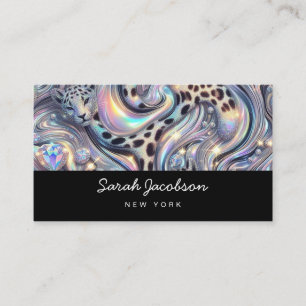 Carte De Visite Style Luxueux Opale Iridescent de Luxe