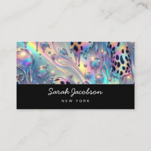 Carte De Visite Style Luxueux Opale Iridescent de Luxe