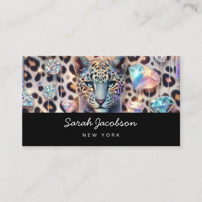 Carte De Visite Style Luxueux Opale Iridescent de Luxe (Devant)