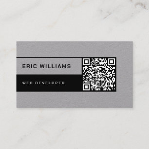 Carte De Visite Style minimal futuriste avec code QR
