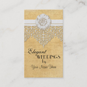 Carte De Visite Style moderne gitan de mod de dentelle de la toile