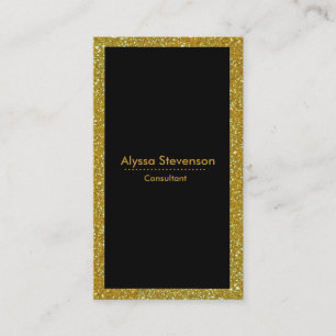 Carte De Visite Style moderne Gras Or et Noir rayé