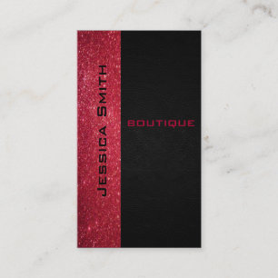 Carte De Visite Style moderne luxe rouge gliterie look