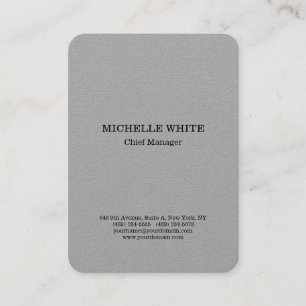 Carte De Visite Style moderne minimaliste gris original