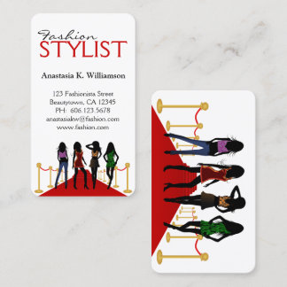 Carte De Visite Style Moderne Modèles Styliste Fashion Designer