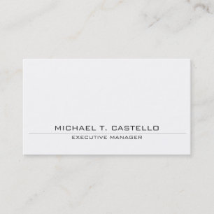 Carte De Visite Style moderne simple blanc professionnel