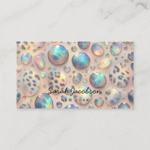 Carte De Visite Style Opale Iridescent Luxe