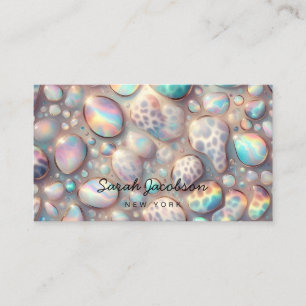 Carte De Visite Style Opale Iridescent Luxueux