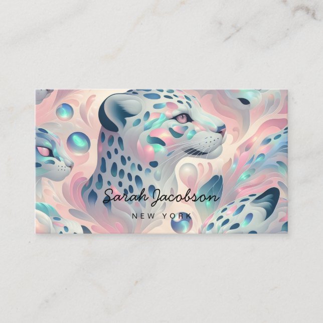 Carte De Visite Style Opale Irridescent Luxe (Devant)