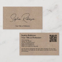 Style papier Kraft de signature QR