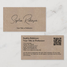Style papier Kraft de signature QR