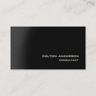 Carte De Visite Style professionnel tendance gris noir impressionn