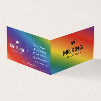 Carte de visite Style Rainbow King