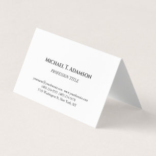 Carte De Visite Style Rétro Élégant Simple Noir & Blanc
