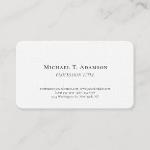 Carte De Visite Style Rétro Élégant Simple Noir & Blanc