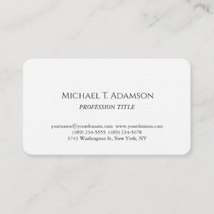 Carte De Visite Style Rétro Élégant Simple Noir & Blanc