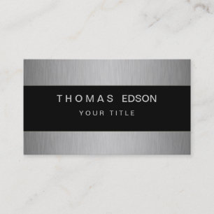 Carte De Visite Style silver and black