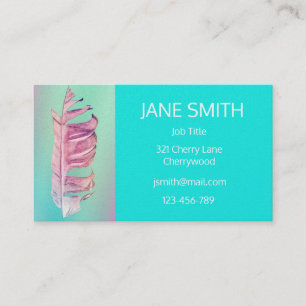 Carte De Visite Style simple moderne plumes art personnalisable