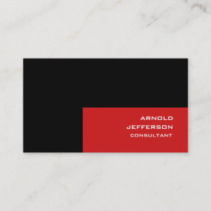Carte De Visite Style tendance Black Red Stripes professionnel